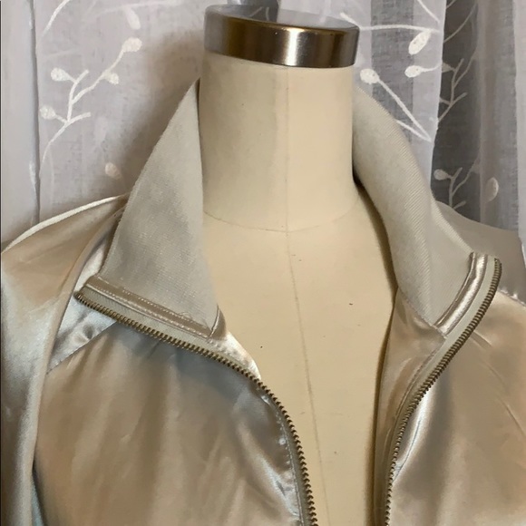 Satin Jacket Grey Large Womens - Picture 1 of 12